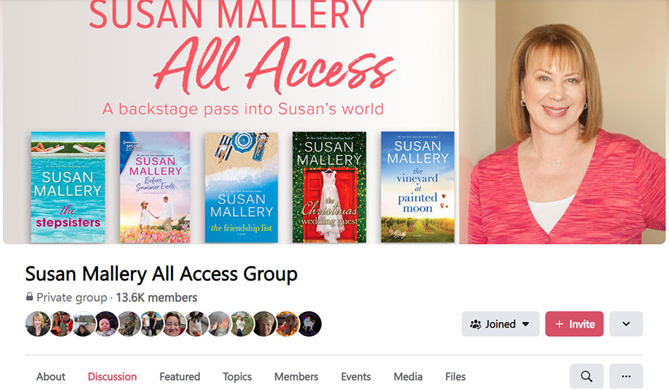 Join Susan's All Access Group on Facebook